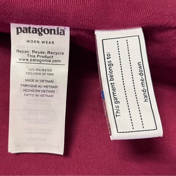 Patagonia Girls Quartzsite Jacket Hooded Pink Size Large 12 Outdoor Lightweight - Picture 11 of 16
